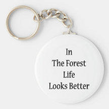 In The Forest Life Looks Better Keychain