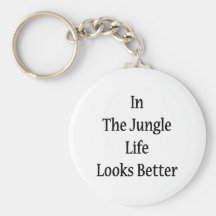 In The Jungle Life Looks Better Key Chain