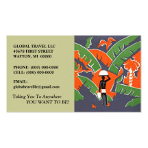 IN THE RAINFOREST BUSINESS CARDS EYE-CATCHING CARD