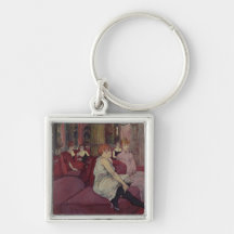 In the Salon at the Rue des Moulins, 1894 Key Chain