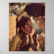 In the Tuileries - Woman with Parasol by Degas Print