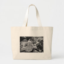 In your face tote bags