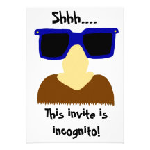 Incognito Moustache & Glasses Invitations