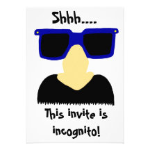 Incognito Moustache & Glasses Invitations