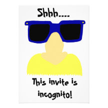 Incognito Moustache & Glasses Invitations