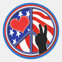 Independence Day 4th Of July Round Sticker