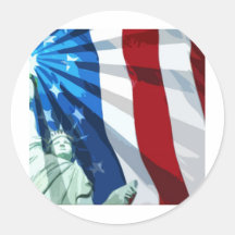 independence day 4th round stickers
