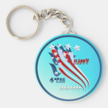 Independence Day Flag Keychain