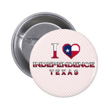 Independence, Texas Buttons