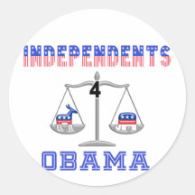 Independents 4 Obama Sticker