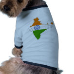 India Flag Map full size Doggie Tee Shirt
