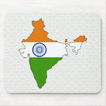 India Flag Map full size Mousepads