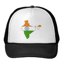 India Flag Map full size Trucker Hats