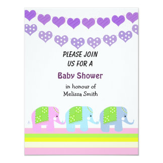 Elephant Baby Shower Invitation Templates