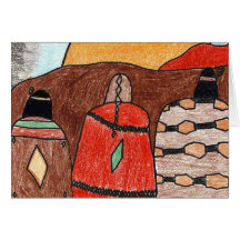 Indian Sunset Greeting Card