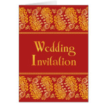 Indian Wedding Folded Card Invitation