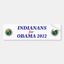 Indiana for Obama 2012 sticker Bumper Stickers