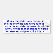 indians running bumper sticker