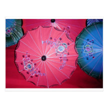 Indonesian Traditional Umbrella Postcard