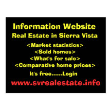 Information Website, Real Estate in Sierra Vist... Postcard