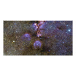 Infrared Image of the Cat's Paw Nebula NGC 6334 Photo Card Template