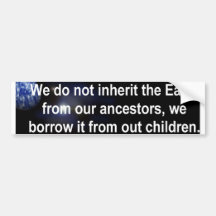 inherit the earth bumper sticker