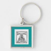 Initial A Key Chains