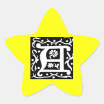 Initial A Star Stickers
