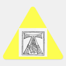 Initial A Triangle Stickers