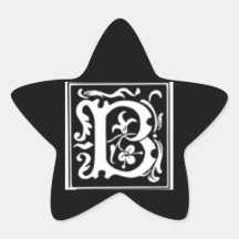 Initial B Star Sticker