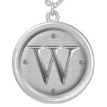 initial W necklace
