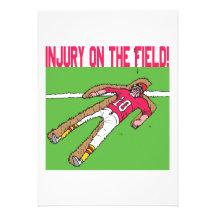Injury On The Field Custom Invites