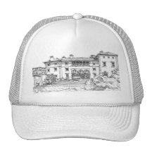 Ink drawing Vizcaya Mesh Hat