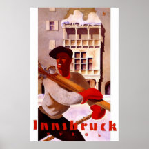 "Innsbruck" Vintage Travel Poster