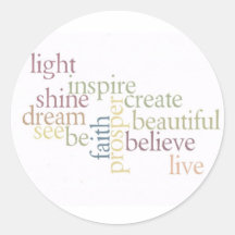 Inspire Faith Round Stickers