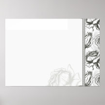 Inspiring black and white roses holiday gift posters