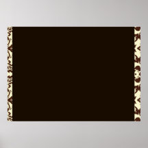 Inspiring Brown Paisley Pattern Poster