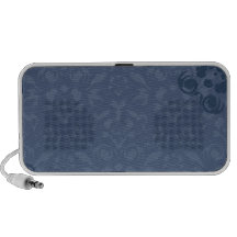 Inspiring floral design on navy blue background speaker system