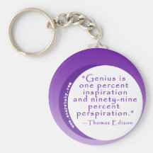 Inspiring Genius Quote for Motivation Keychains