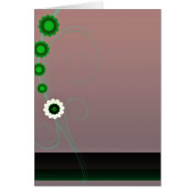 Inspiring Greenish blossom and swirls Card