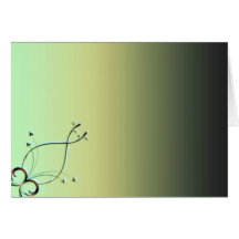 Inspiring Greenish swirls Greeting Cards