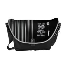 inspiring message purse courier bag