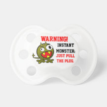 Instant Monster. Just Pull The Plug Funny Design