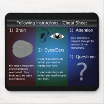 Instructions Mouse Pads