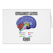 Intelligent Matter Inside (Anatomical Brain Humour Greeting Card