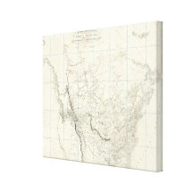 Interior Parts of North America Stretched Canvas Print