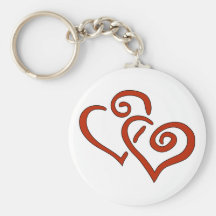 Interlaced Hearts Keychain