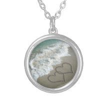 Interlocking Hearts on the Beach Pendant