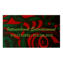 International Entertainment Business Card Template