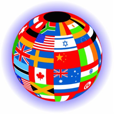 World+flags+globe